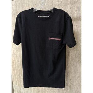 Chrome Hearts Black Graphic Tee W/ Pocket & Smile Design Back